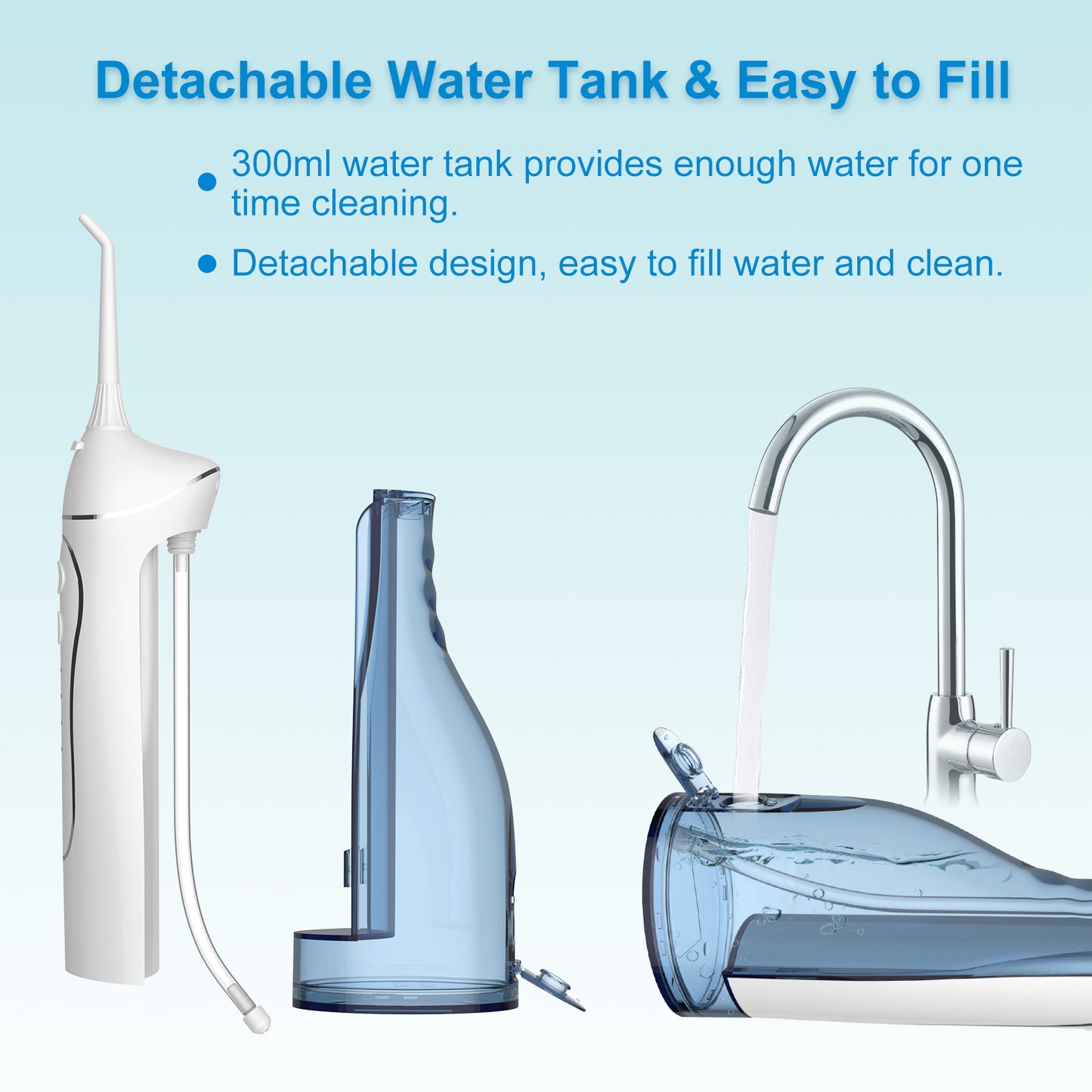 h2ofloss Water Flosser Dental Oral Irrigator Portable