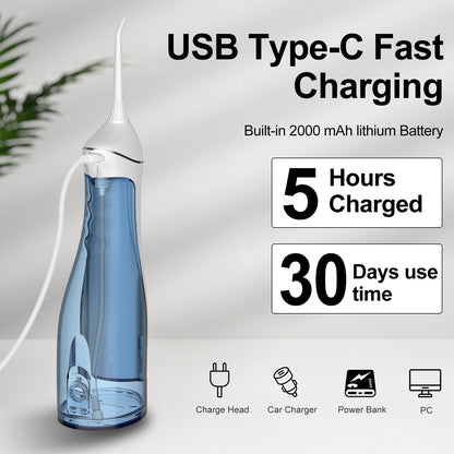 h2ofloss Water Flosser Dental Oral Irrigator Portable